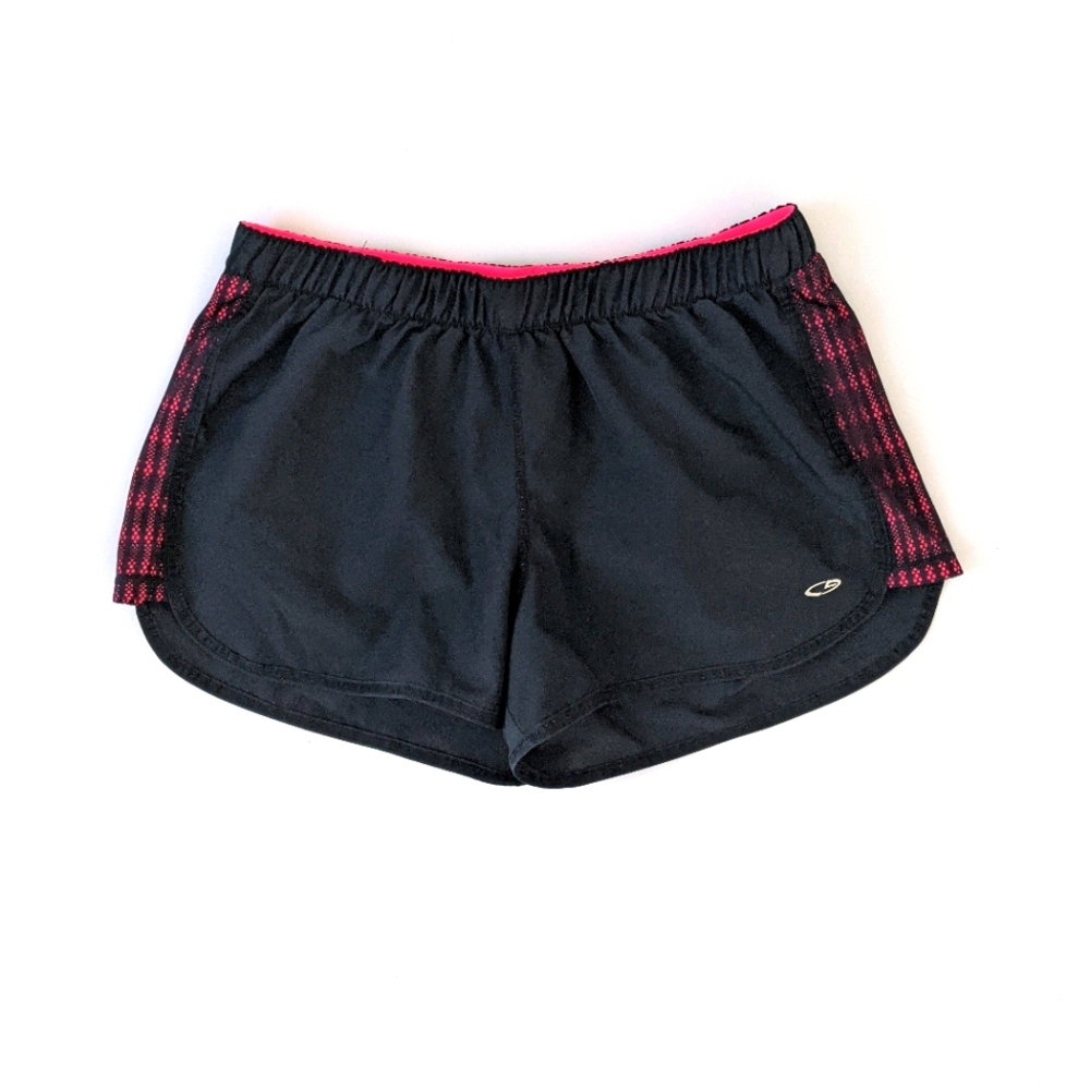 C9 by Champion Pink Mesh Panel Black Gym Shorts